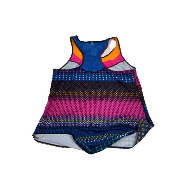 Fila Women’s Racerback Tank Top Multicolor Striped Activewear Sz L - Picture 2 of 4